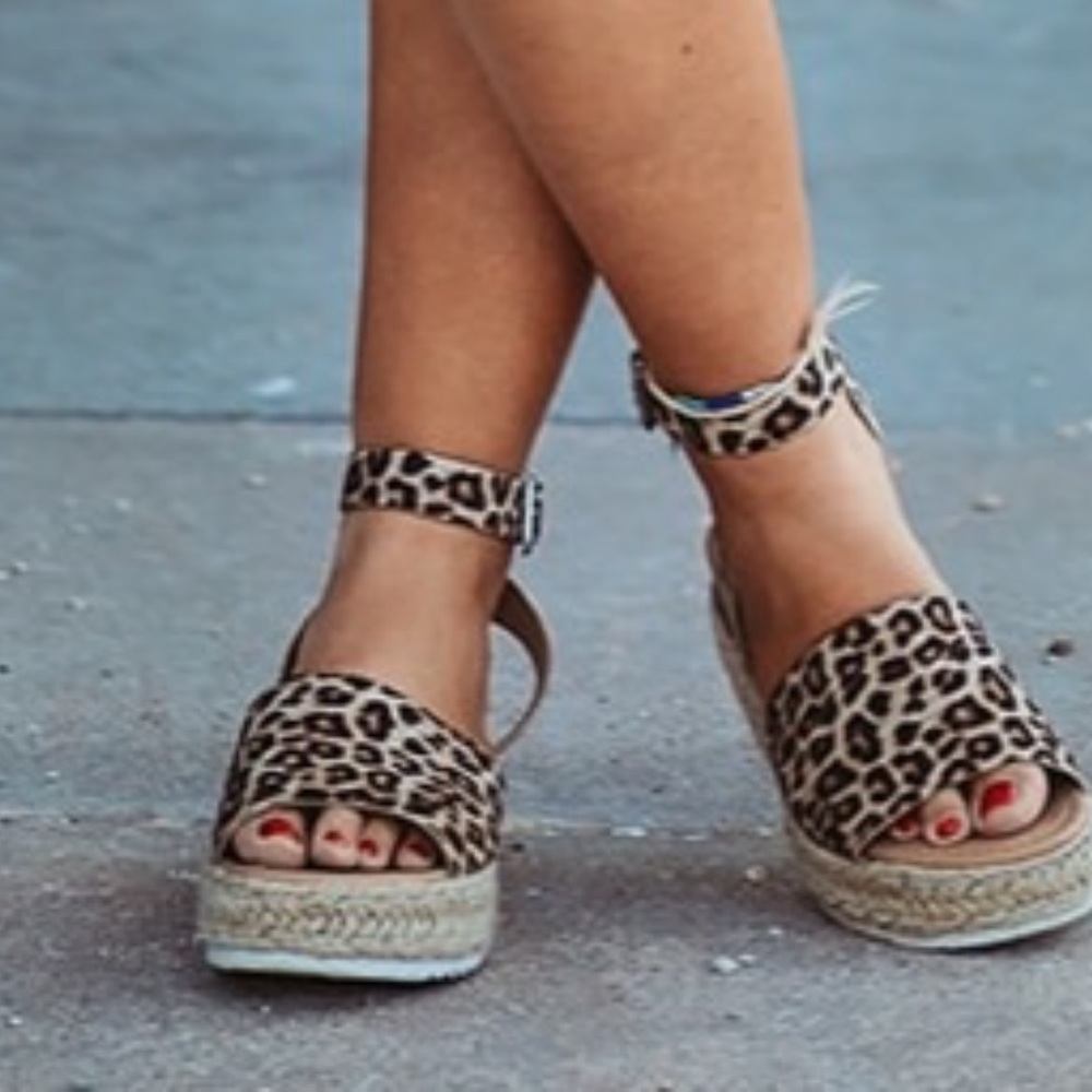 Leopard Platform Sandals